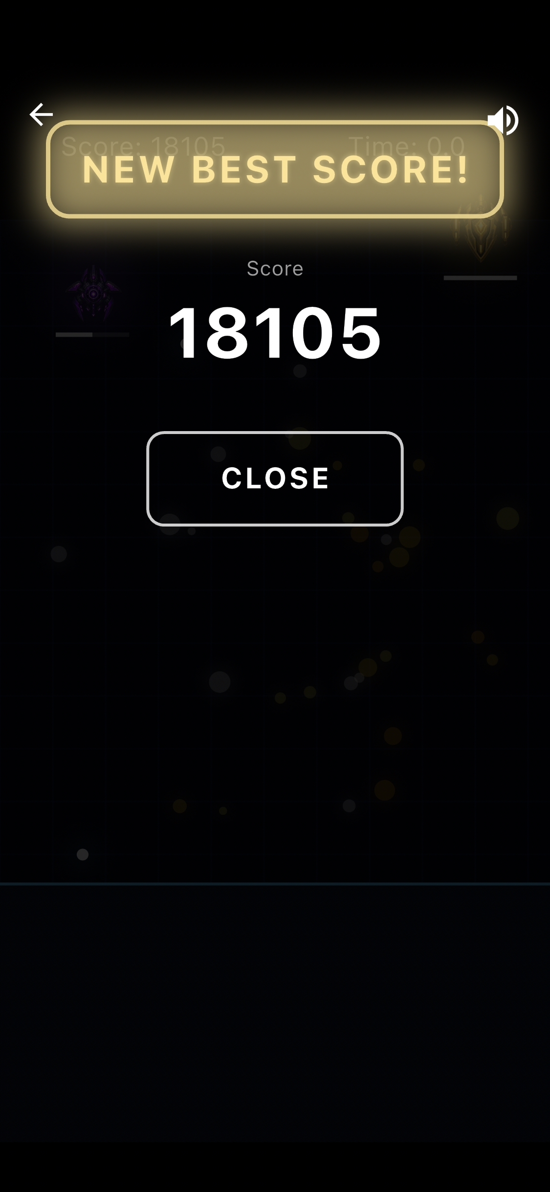 Shooting mode result screen
